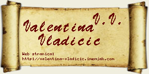 Valentina Vladičić vizit kartica